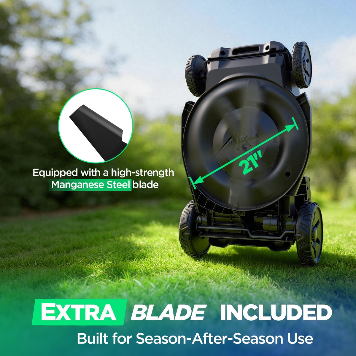 Kraftsense U20X  Slim 40V Brushless Cordless Lawn Mower 21