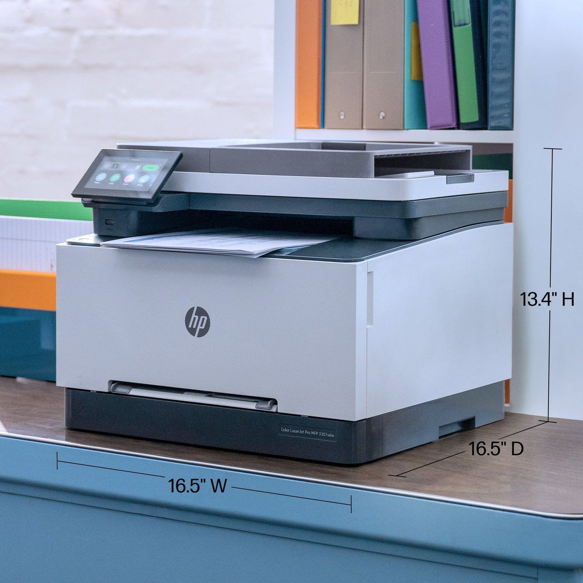 HP – LaserJet Pro MFP 3301sdw Wireless AI-Enabled Color All-in-One Laser Printer – White
