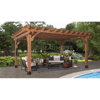 Backyard Discovery Beaumont 12-ft W x 14-ft L Brown Wood Freestanding Pergola