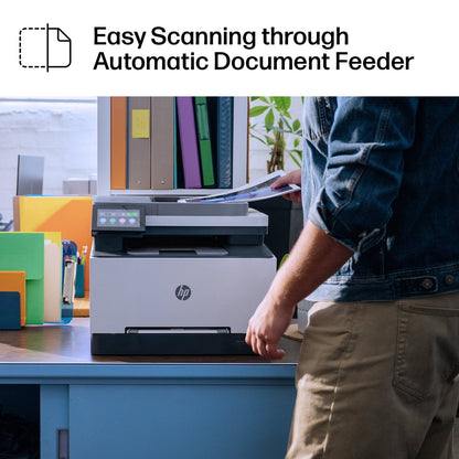 HP – LaserJet Pro MFP 3301sdw Wireless AI-Enabled Color All-in-One Laser Printer – White