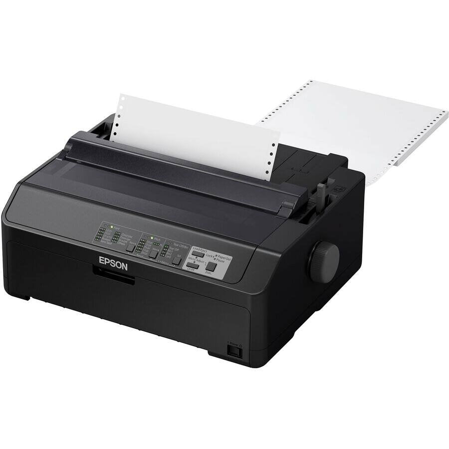 Epson – LQ-590II N 24-pin Dot Matrix Printer – Energy Star – 584 cps Mono – 8.50″ Width x 11″ Length – USB – Monochrome