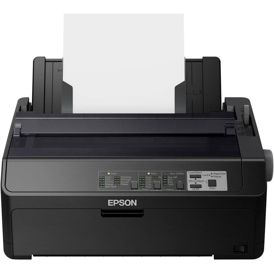 Epson – LQ-590II 24-pin Dot Matrix Printer – Monochrome – Energy Star – 584 cps Mono – 8.50″ Width x 11″ Length – USB – Unknown