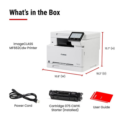 Canon – imageCLASS MF662Cdw  Wireless Duplex All-In-One Color Laser Printer – White