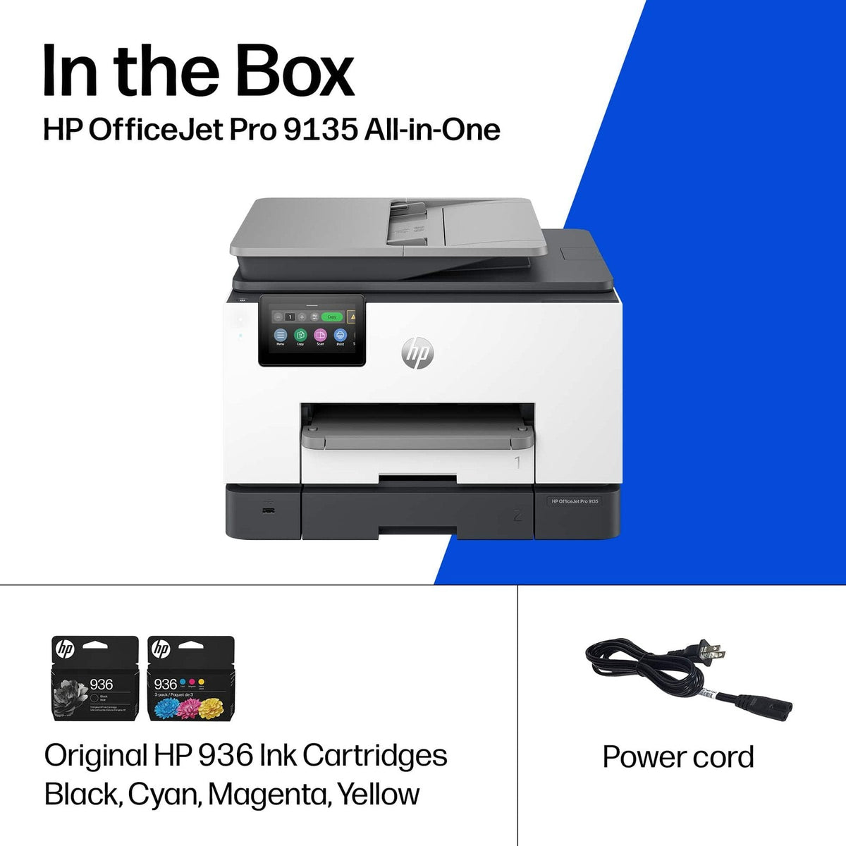 HP – OfficeJet Pro 9135 Wireless All-in-One Inkjet Printer, Scanner, Copier, AI-Enabled with 3 Months of Instant Ink – White