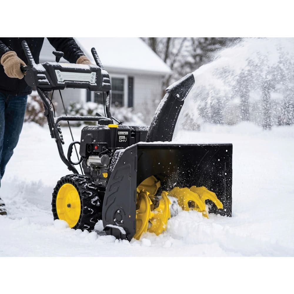 Champion Power Equipment 24 in. 209cc Electric Start 2-Stage Self-Propelled Gas Snow Blower with EZ Turn, LED Headlight and Chute Control 201327