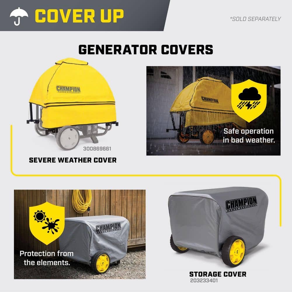 Champion Power Equipment 5300/4250-Watt Recoil Start Dual Fuel Portable Generator w/ Free 3-Year Warranty for RV and Home 201279