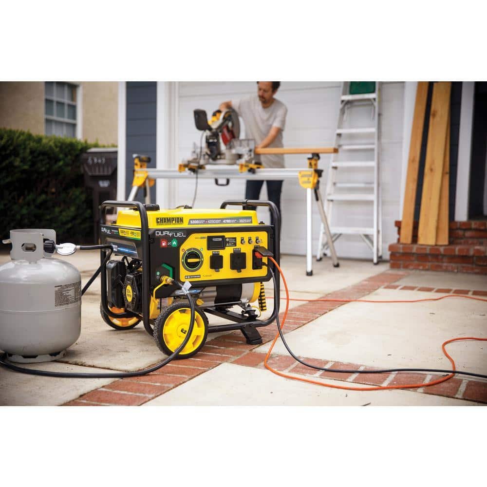 Champion Power Equipment 5300/4250-Watt Recoil Start Dual Fuel Portable Generator w/ Free 3-Year Warranty for RV and Home 201279