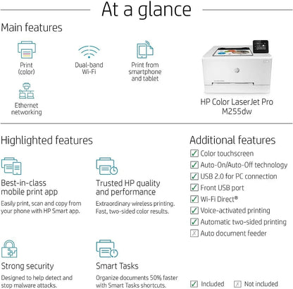 Hp Color Laserjet Pro M255dw Wireless Laser Printers