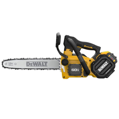 DEWALT FLEXVOLT 60V MAX 14 in. Brushless Cordless Battery Powered Top Handle Chainsaw Kit with (2) 3.0 Ah Batteries and Charger DCCS674X2