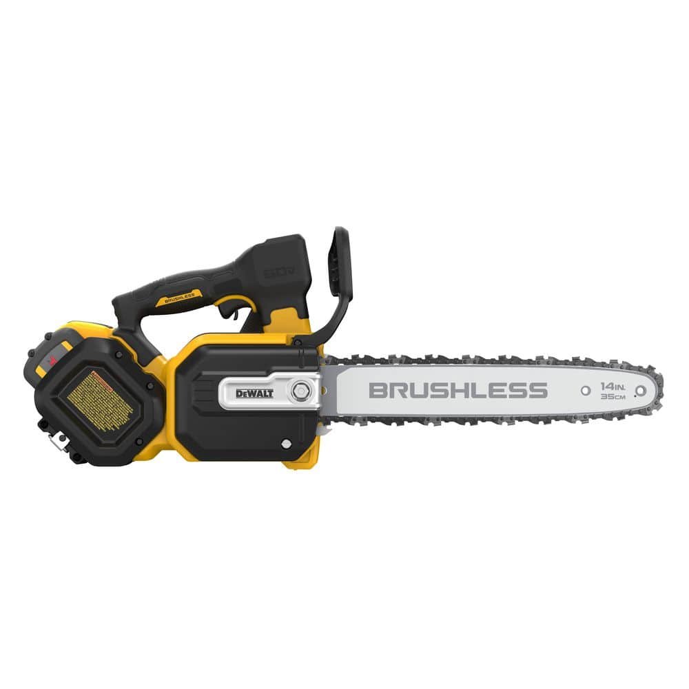 DEWALT FLEXVOLT 60V MAX 14 in. Brushless Cordless Battery Powered Top Handle Chainsaw Kit with (2) 3.0 Ah Batteries and Charger DCCS674X2