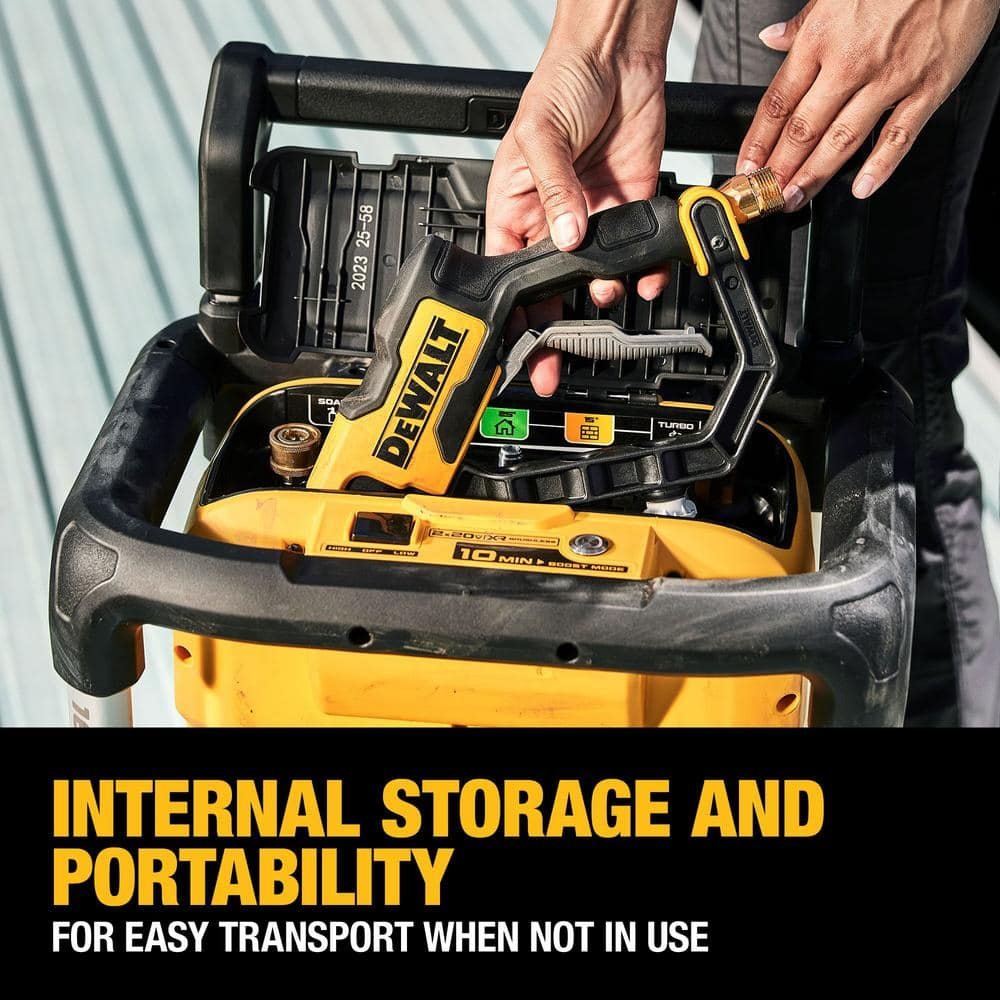 DEWALT 20V MAX 1600 PSI 1.2 GPM Cold Water Cordless Pressure Washer Kit with (2) FLEXVOLT 12 Ah Batteries and (2) Chargers DCPW1600Y2
