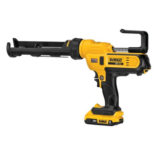 DEWALT 20V MAX 10 oz/300ml Cordless Adhesive Caulk Gun Kit, Variable Speed, Anti-Drip, with 2Ah Battery and Charger – DCE560D1