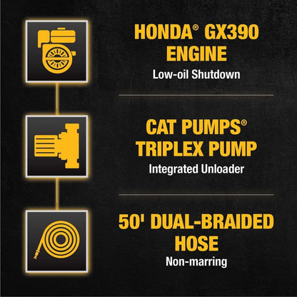 DEWALT 4200 PSI 4.0 GPM Gas Pressure Washer with HONDA GX390 Engine and CAT Pump, Heavy-Duty Commercial Cold Water Power Washer DXPW60605