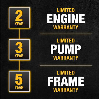 DEWALT 3500 PSI 2.5 GPM Gas Pressure Washer with Surface Cleaner, Heavy-Duty Commercial Cold Water Power Washer DXPW61249S