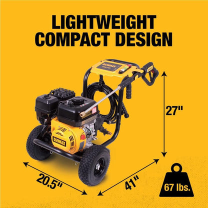DEWALT 3500 PSI 2.5 GPM Gas Pressure Washer with Surface Cleaner, Heavy-Duty Commercial Cold Water Power Washer DXPW61249S