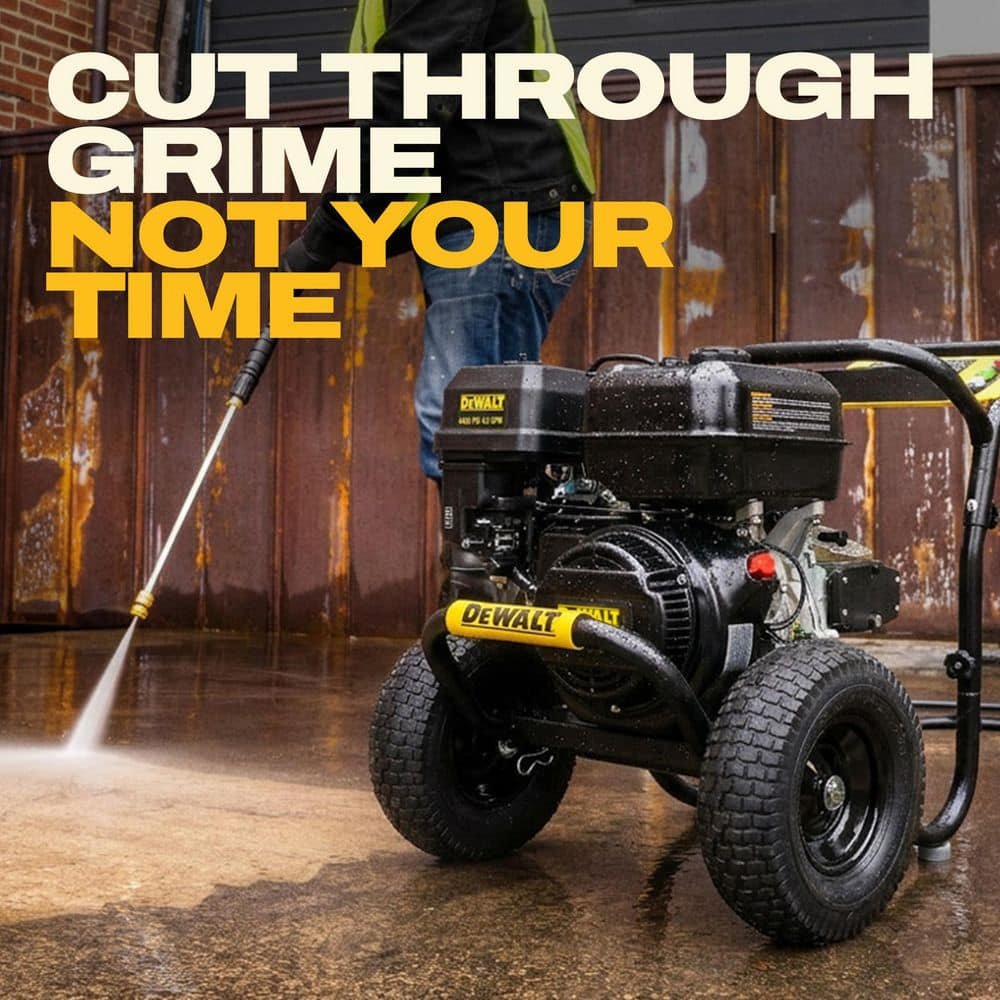 DEWALT 4400 PSI 4.0 GPM Gas Pressure Washer with 420cc Engine, Triplex Pump, Commercial Cold Water Power Washer DXPW61377