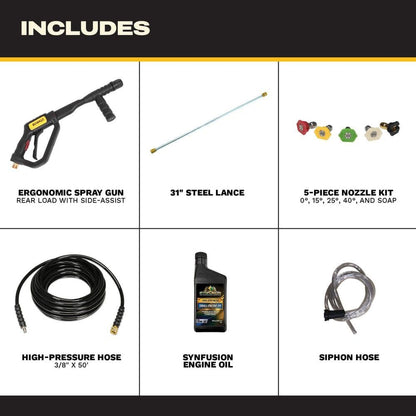 DEWALT 4400 PSI 4.0 GPM Gas Pressure Washer with 420cc Engine, Triplex Pump, Commercial Cold Water Power Washer DXPW61377