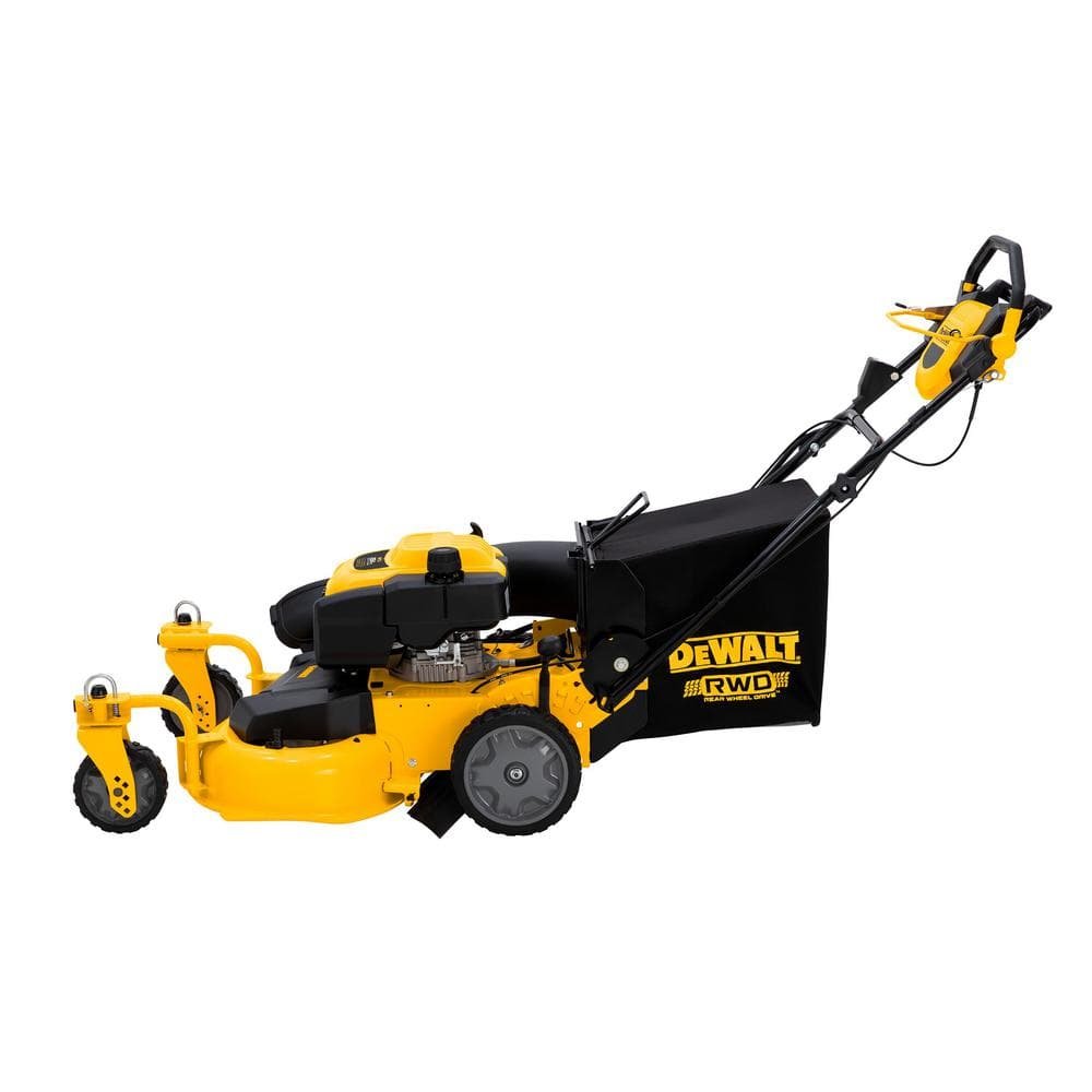 DEWALT 28 in. 224cc E-GOV Engine 3-in-1 Gas RWD Self-Propelled Lawn Mower with High Rear Wheels DW12ABW6RK039