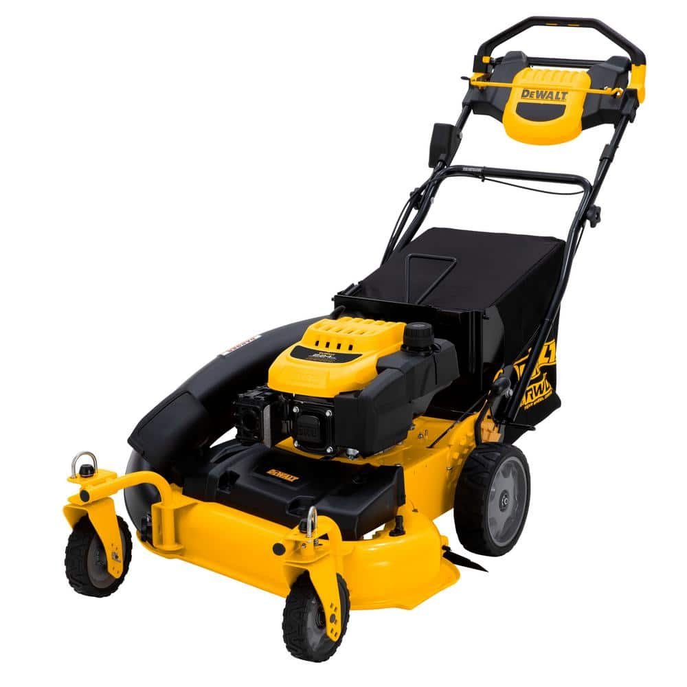 DEWALT 28 in. 224cc E-GOV Engine 3-in-1 Gas RWD Self-Propelled Lawn Mower with High Rear Wheels DW12ABW6RK039