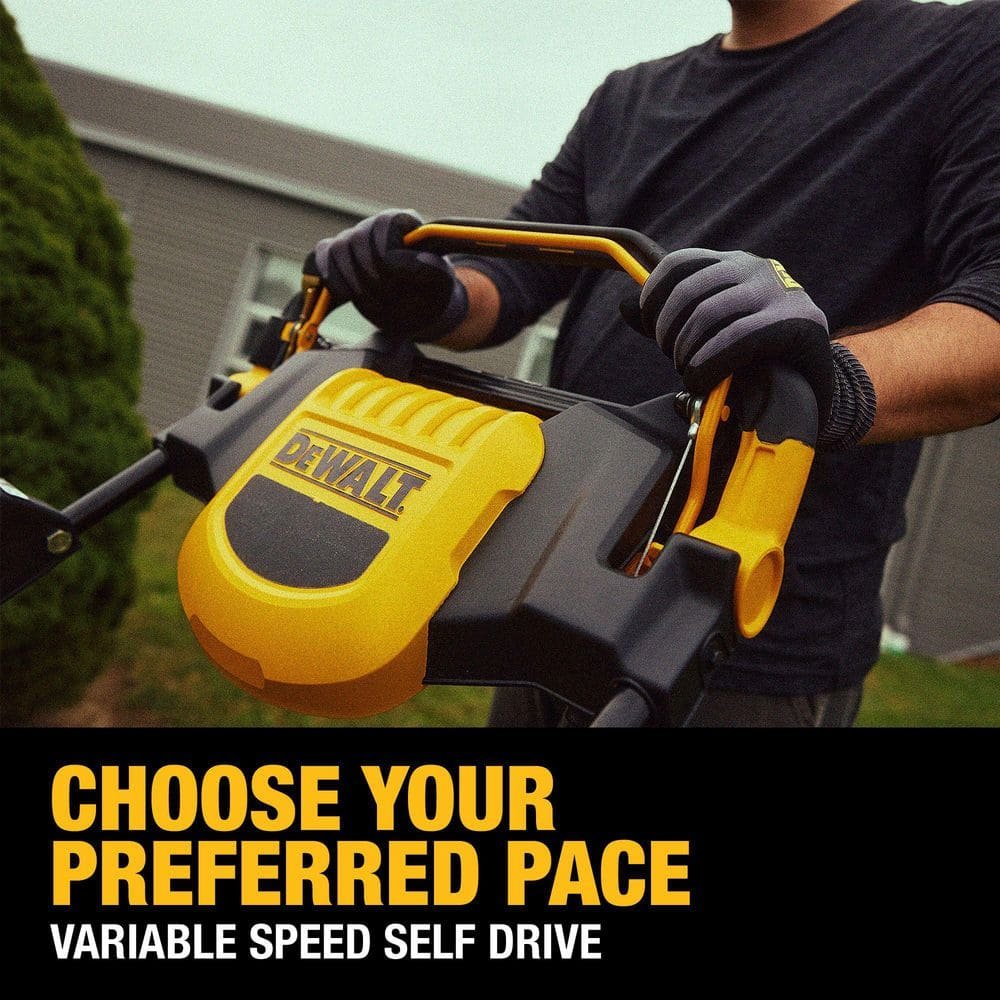 DEWALT 28 in. 224cc E-GOV Engine 3-in-1 Gas RWD Self-Propelled Lawn Mower with High Rear Wheels DW12ABW6RK039