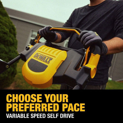 DEWALT 28 in. 224cc E-GOV Engine 3-in-1 Gas RWD Self-Propelled Lawn Mower with High Rear Wheels DW12ABW6RK039