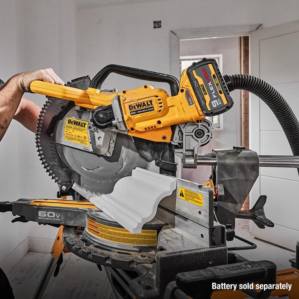 DEWALT 60V Lithium-Ion 12 in. Cordless Sliding Miter Saw (Tool Only) DCS781B