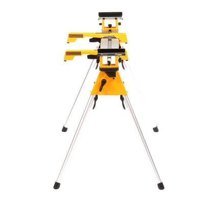DEWALT 15 Amp Corded 12 in. Double Bevel Sliding Compound Miter Saw w/Blade Wrench, Material Clamp & Compact Miter Saw Stand DWS779WDWX724
