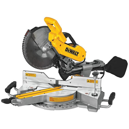 DEWALT 15 Amp Corded 12 in. Double Bevel Sliding Compound Miter Saw w/Blade Wrench, Material Clamp & Compact Miter Saw Stand DWS779WDWX724