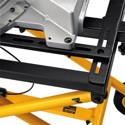 DEWALT 15 Amp Corded 12 in. Double Bevel Sliding Compound Miter Saw and 32-1/2 in. x 60 in. Rolling Miter Saw Stand DWS779WDWX726