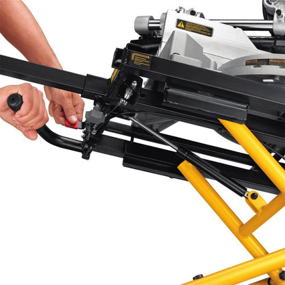 DEWALT 15 Amp Corded 12 in. Double Bevel Sliding Compound Miter Saw and 32-1/2 in. x 60 in. Rolling Miter Saw Stand DWS779WDWX726