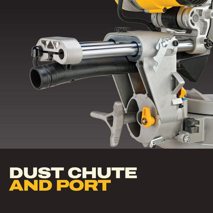 DEWALT 15 Amp Corded 12 in. Double Bevel Sliding Compound Miter Saw with XPS technology, Blade Wrench and Material Clamp DWS780