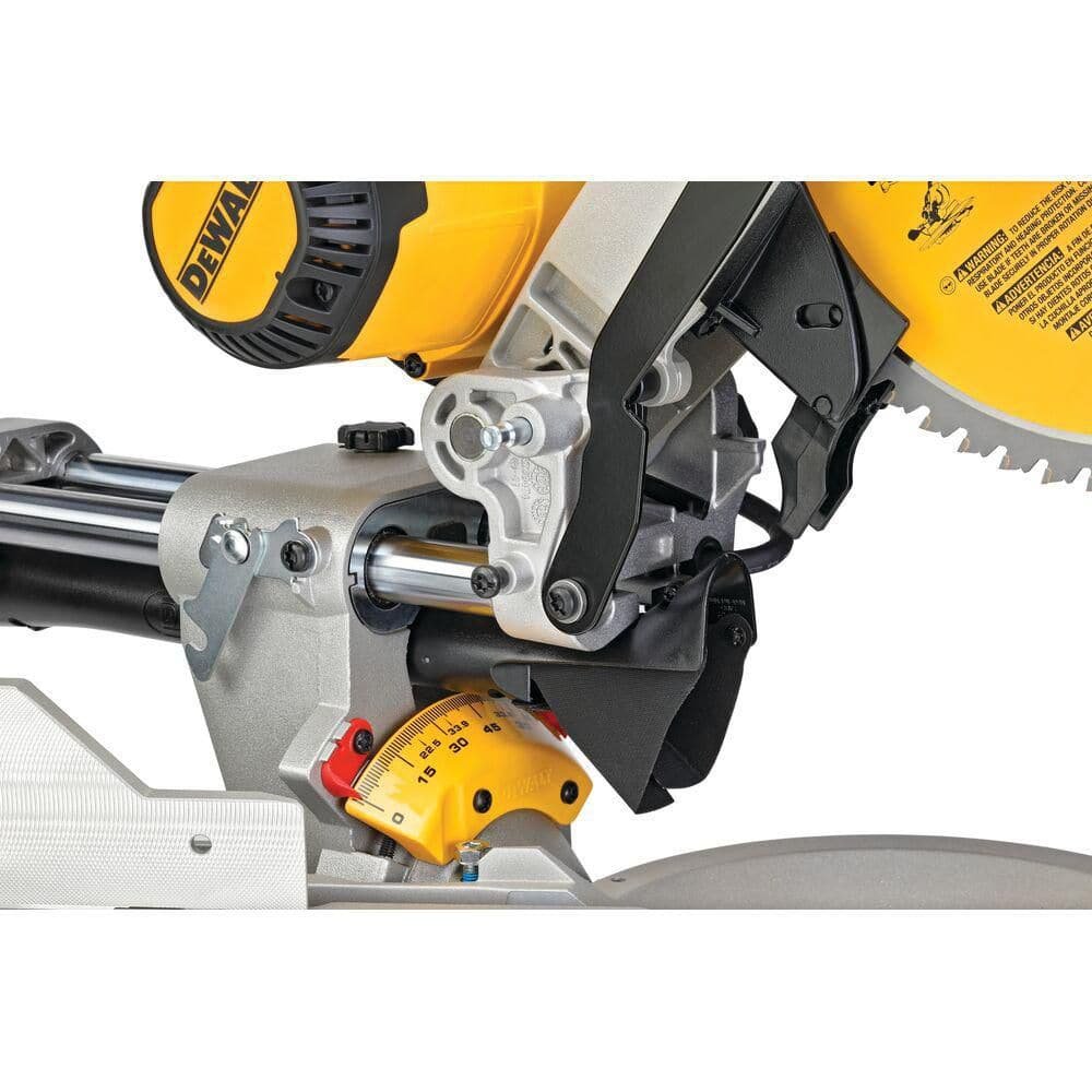 DEWALT 15 Amp Corded 12 in. Double Bevel Sliding Compound Miter Saw with XPS technology, Blade Wrench and Material Clamp DWS780