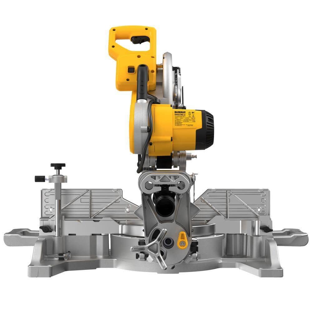DEWALT 15 Amp Corded 12 in. Double Bevel Sliding Compound Miter Saw with XPS technology, Blade Wrench and Material Clamp DWS780
