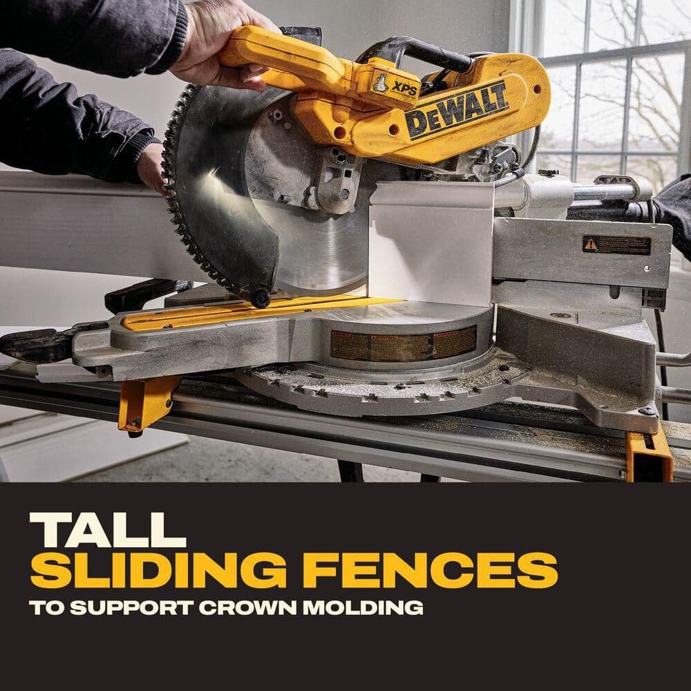 DEWALT 15 Amp Corded 12 in. Double Bevel Sliding Compound Miter Saw with XPS technology, Blade Wrench and Material Clamp DWS780