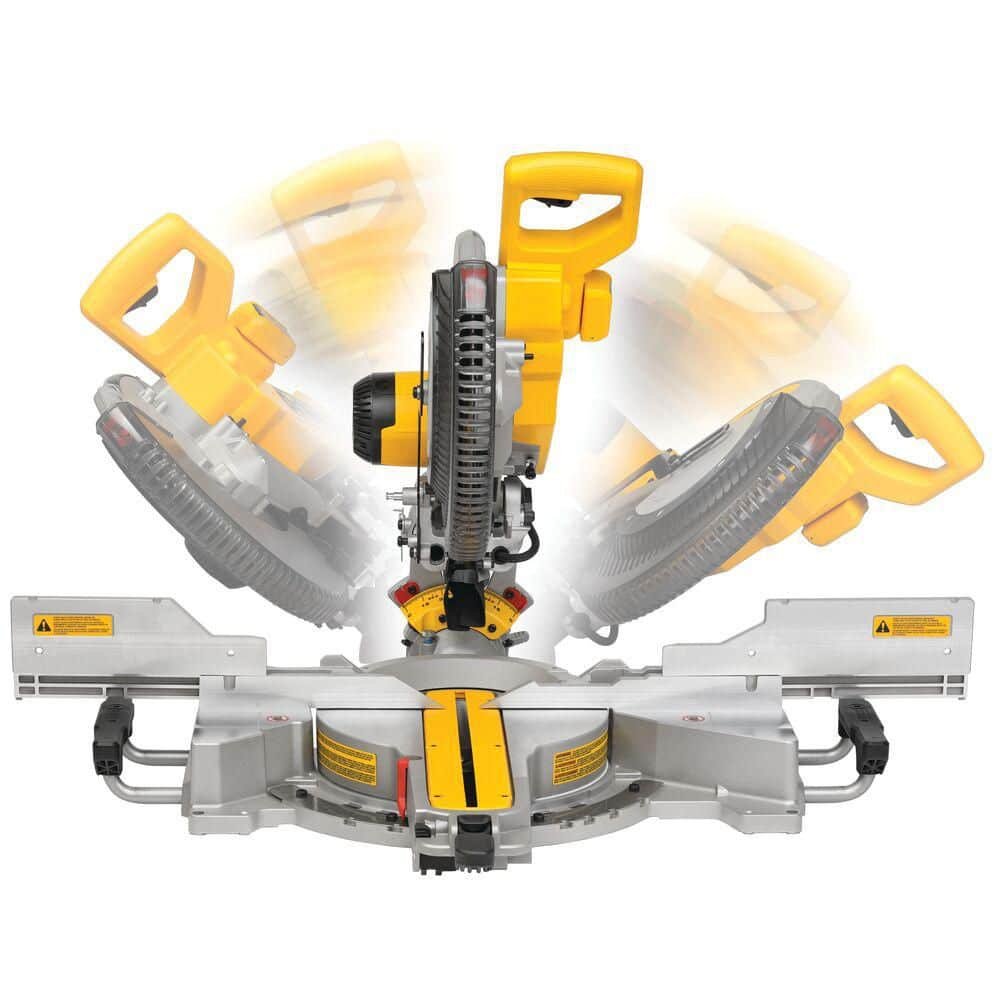 DEWALT 15 Amp Corded 12 in. Double Bevel Sliding Compound Miter Saw with XPS technology, Blade Wrench and Material Clamp DWS780
