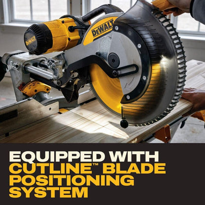 DEWALT 15 Amp Corded 12 in. Double Bevel Sliding Compound Miter Saw with XPS technology, Blade Wrench and Material Clamp DWS780