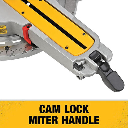 DEWALT 15 Amp Corded 12 in. Double Bevel Sliding Compound Miter Saw and Heavy Duty Miter Saw Stand with Wrench & Material Clamp DWS780WDWX723