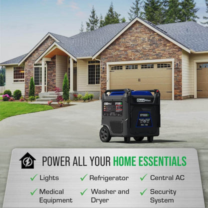 DUROMAX 11,000 Watt Remote Start Portable Dual Fuel Home Backup Inverter Generator w/CO Alert XP11000iH