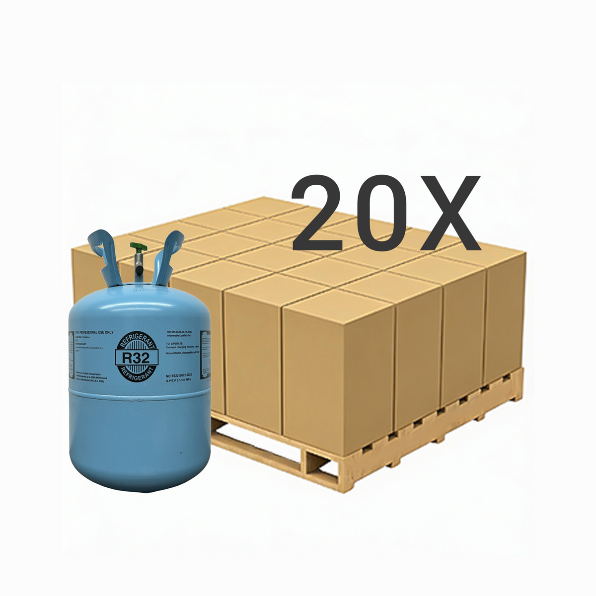 20.9 lbs R-32 (R-32) Refrigerant Gas