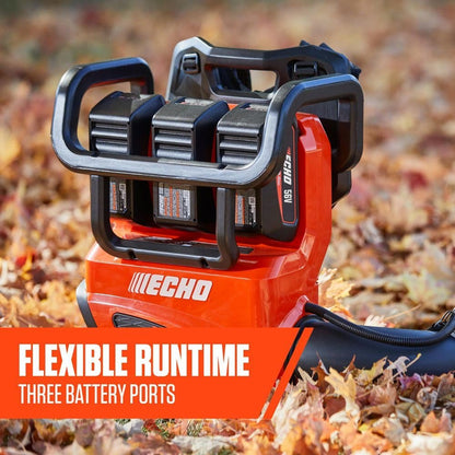 ECHO 56V 195 MPH 795 CFM Cordless Battery Backpack Blower w/Tube Throttle and (2) 5.0Ah Batteries and Dual Port Charger DPB-5800TD2-2