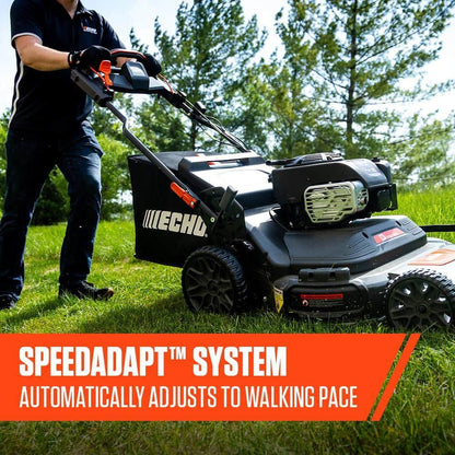 ECHO 30 in. 223 CC Briggs and Stratton Gas 3-in-1 Dual Twin Blade RWD Self-Propelled Wide Area Lawn Mower with ReadyStart LM-3022SP