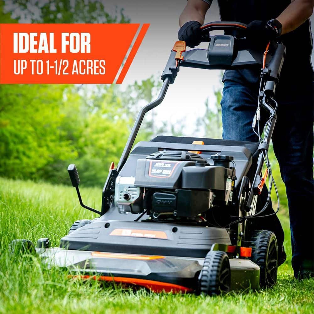 ECHO 30 in. 223 CC Briggs and Stratton Gas 3-in-1 Dual Twin Blade RWD Self-Propelled Wide Area Lawn Mower with ReadyStart LM-3022SP