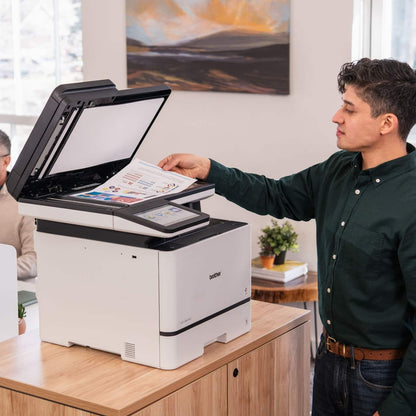 Brother – MFC-L8930CDW Color Laser All-in-One Printer with Duplex Print, Scan, Copy and Low-Cost Printing – White