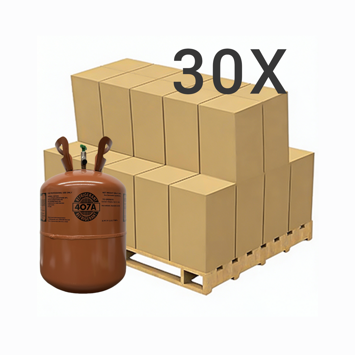 25 lbs R-407A (R-407A) Refrigerant Gas