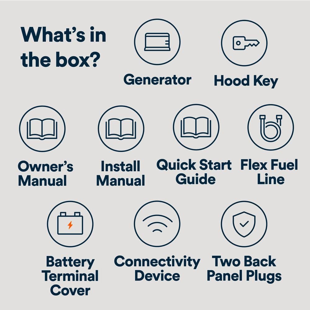 Generac 24kW Air-Cooled Auto Start Natural Gas or Propane Whole House Generator and 200 Amp Transfer Switch w/ Smart Monitoring 7326