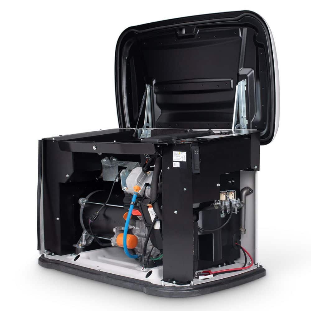 Generac 26kW Air-Cooled Auto Start Natural Gas or Propane Whole House Generator and 200 Amp Transfer Switch w/ Smart Monitoring 7328