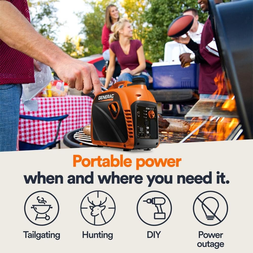 Generac 2500 Watt Recoil Start Gasoline Portable Generator Inverter w/ COSense 82512