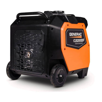Generac 5200/3900-Watt Dual Fuel Inverter Generator, Fully Enclosed Case and Easy-To-Use Electric Start with Battery Included 8945