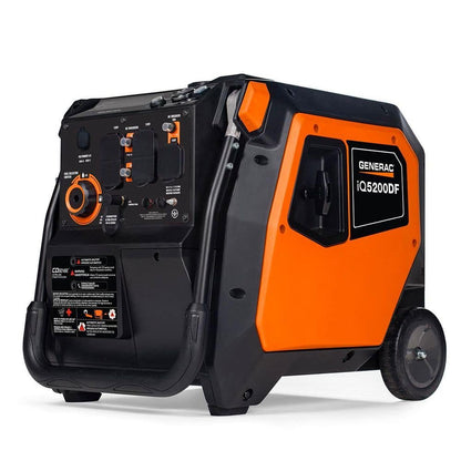 Generac 5200/3900-Watt Dual Fuel Inverter Generator, Fully Enclosed Case and Easy-To-Use Electric Start with Battery Included 8945