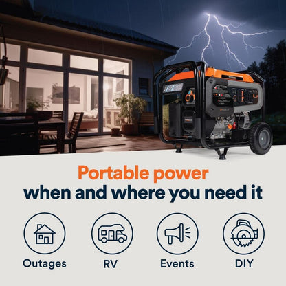 Generac 8125/6500-Watt-Electric Switch Duel Fuel Gasoline/Propane-Portable Generator w/ Cosense 81531